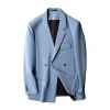 Wholesale men's suit jackets with a light mature style, a new slightly wide half-neck design for men's casual suit jackets Item Picture